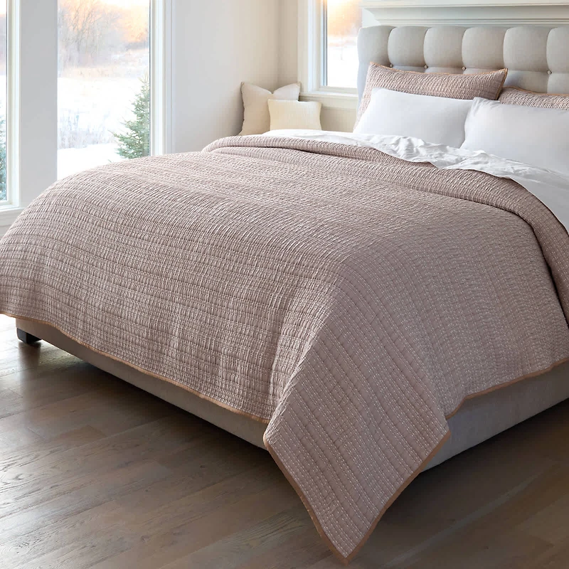 Channel-Stitched Coverlet Set