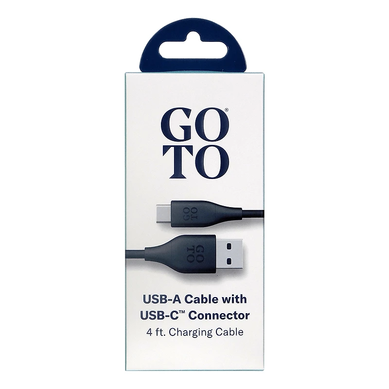 GoTo® USB C to A Cable, 4 ft