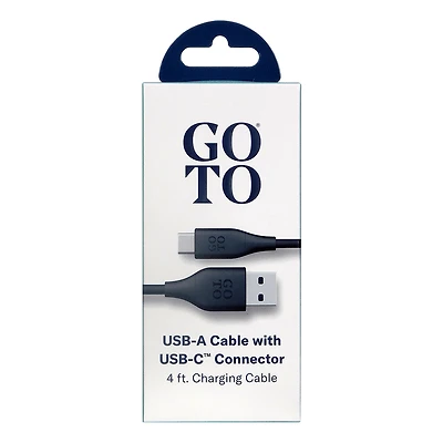 GoTo® USB C to A Cable, 4 ft