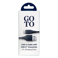 GoTo® USB C to A Cable, 4 ft