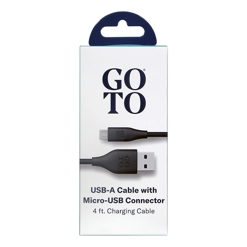GoTo® Micro to USB A Cable, 4 ft