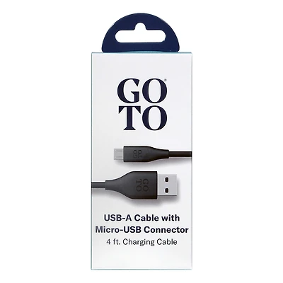 GoTo® Micro to USB A Cable, 4 ft