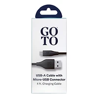 GoTo® Micro to USB A Cable, 4 ft
