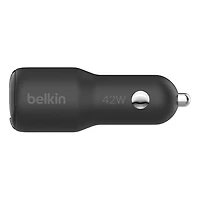Belkin 42W Dual Car Charger with USB-C to USB-C Cable, 1m
