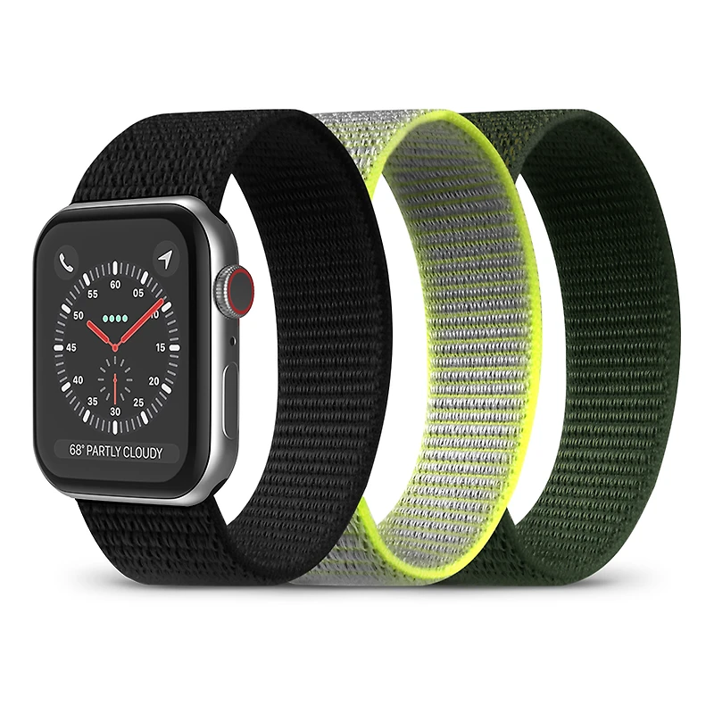 PureGear Velcro Watch Bands 3-Pack for Apple Watch 42/44/45/46/49mm