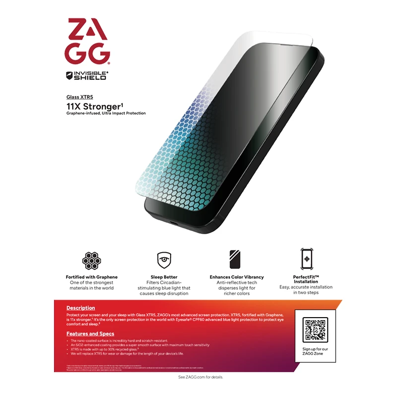ZAGG XTR5 Screen Protector for Apple iPhone 17/ Pro