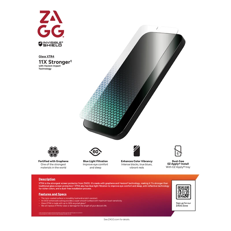 ZAGG InvisibleShield XTR4 Biometric Screen Protector for Google Pixel 10/10 Pro