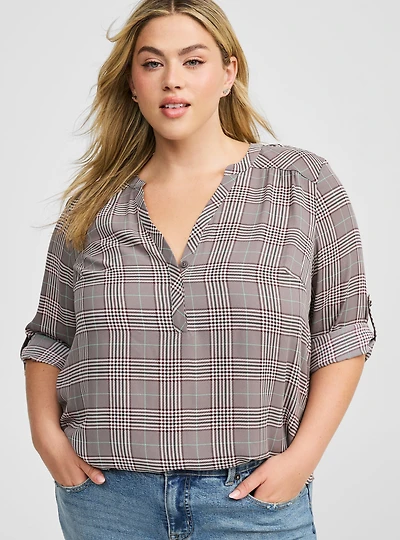 Harper 3/4 Sleeve Pullover Blouse