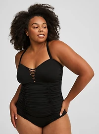 Wireless Lattice One-Piece Swimsuit