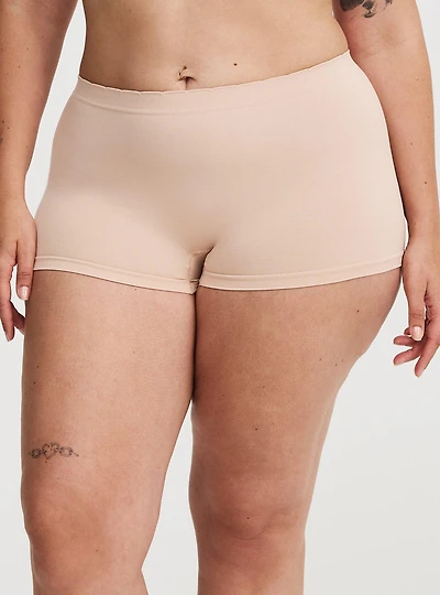 Seamless Smooth Mid-Rise Boyshort Panty
