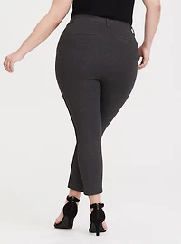 Grey & Black Stripe Ponte Stretch Pull-On Pant
