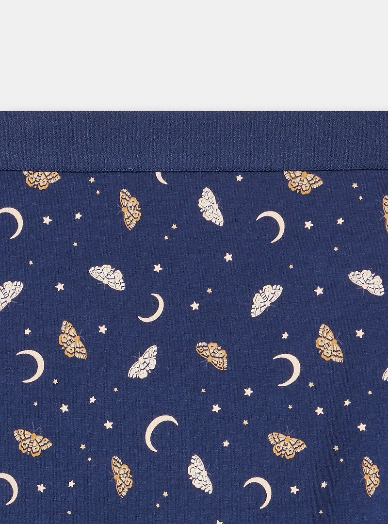 Cotton Mid-Rise Lace Trim Hipster Panty