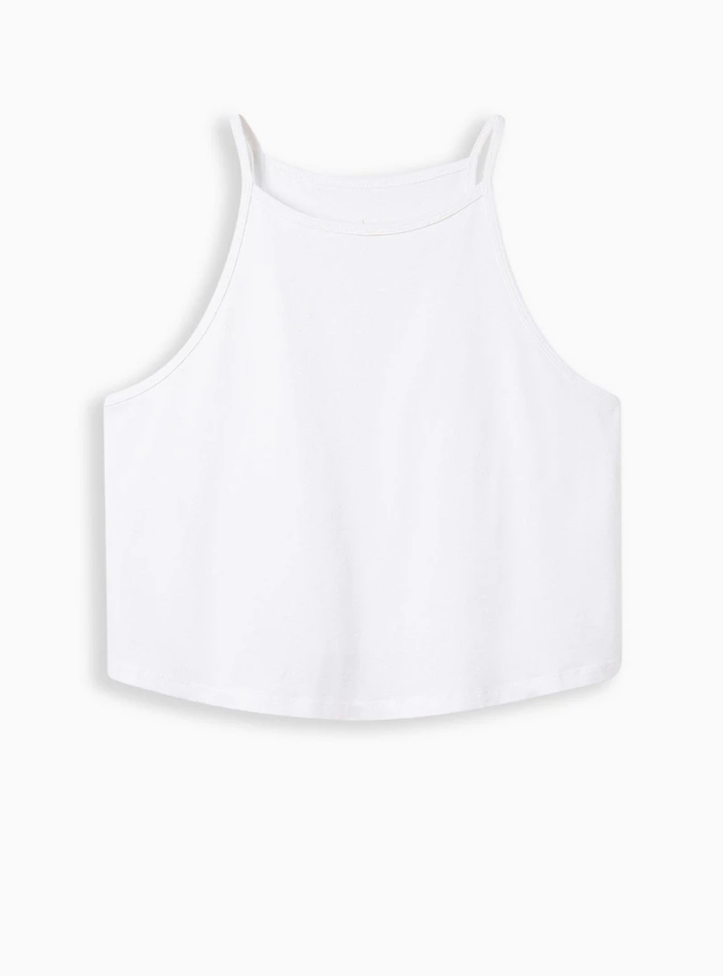 Foxy High Neck Crop Top