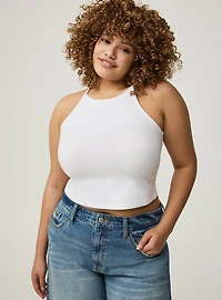Foxy High Neck Crop Top
