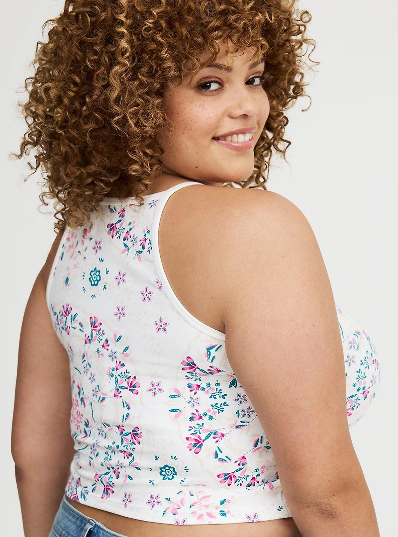 Foxy High Neck Crop Top