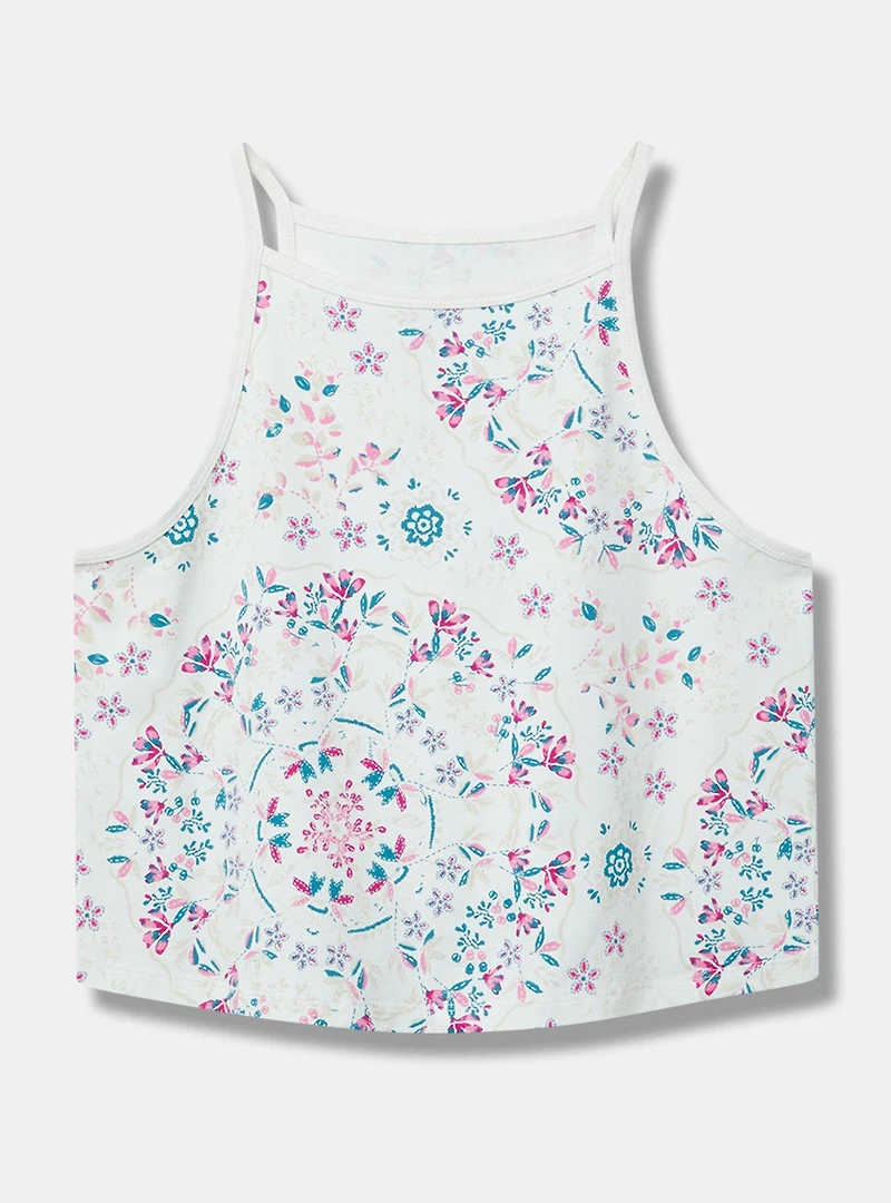 Foxy High Neck Crop Top