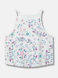 Foxy High Neck Crop Top