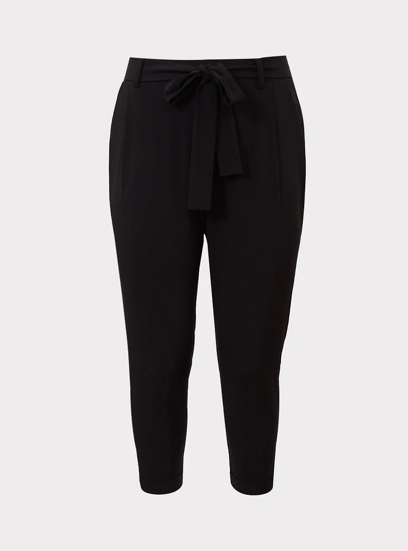 Pull-On High-Rise Crepe Pant