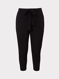 Pull-On High-Rise Crepe Pant
