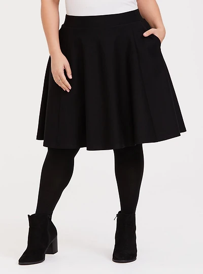 Mini Studio Luxe Ponte A-Line Skirt