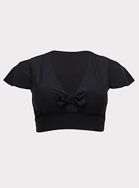 Wireless Flutter Sleeve Bikini Top