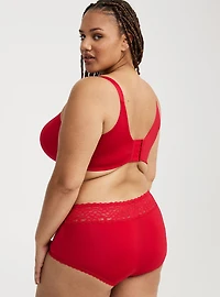 Second Skin Mid-Rise Brief Lace Trim Panty