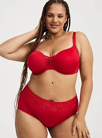 Second Skin Mid-Rise Brief Lace Trim Panty