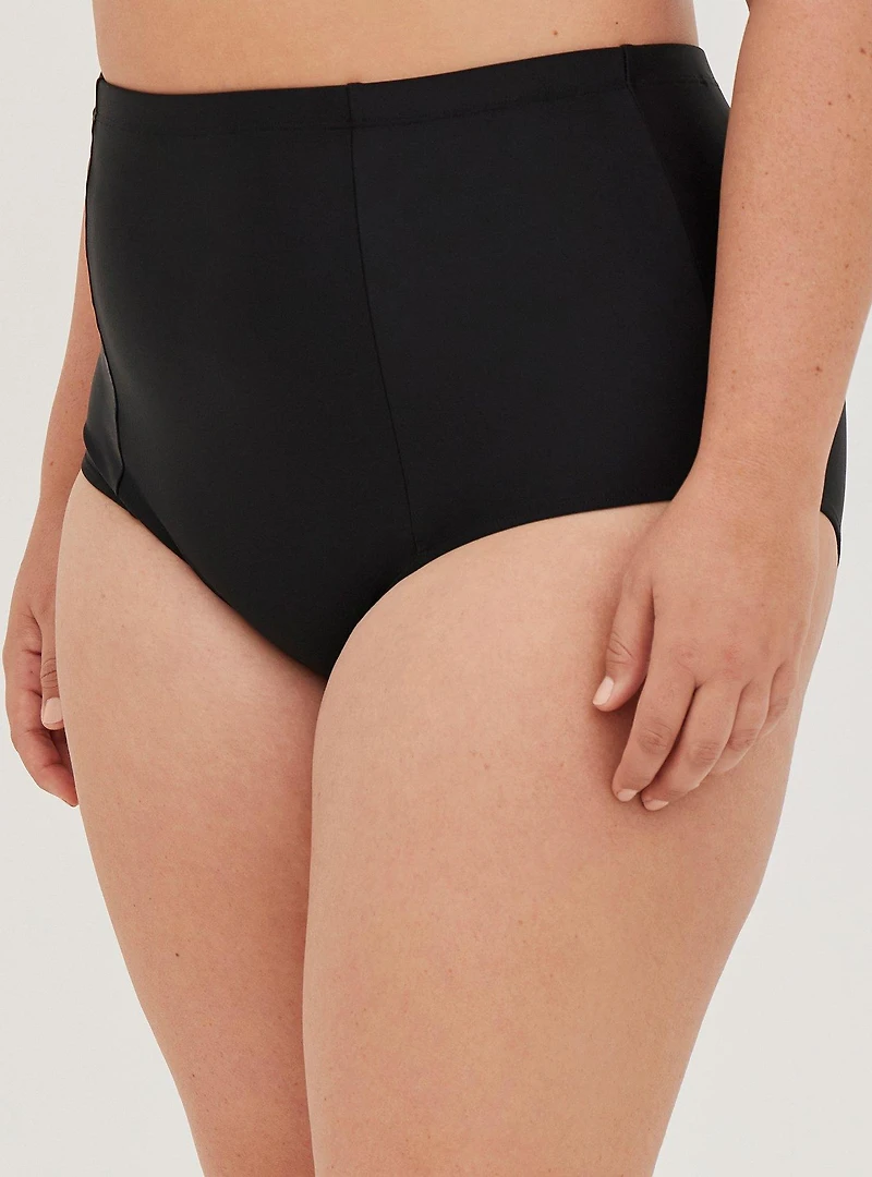 High-Rise Strappy Back Swim Bottom