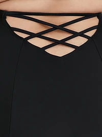 High-Rise Strappy Back Swim Bottom