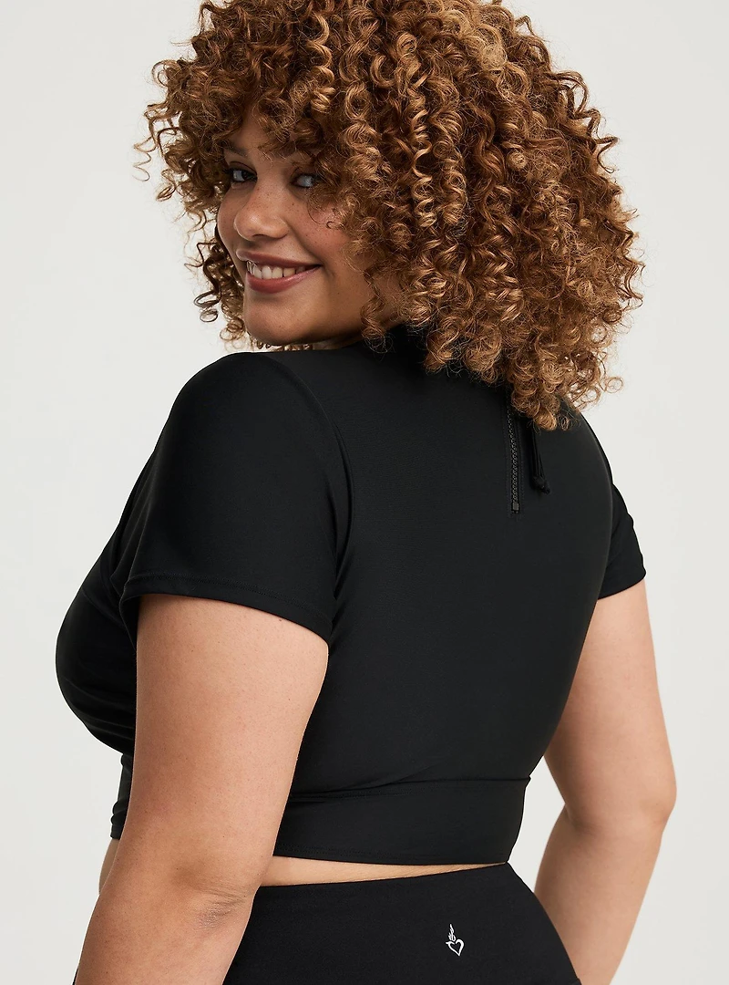 Active Wireless Cropped Short Sleeve Rashguard