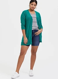 Sky High Skinny Bermuda Short - Super Soft Dark Wash
