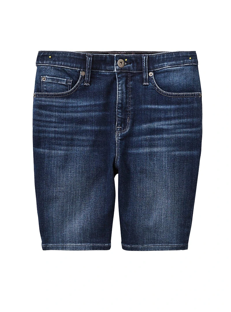 Sky High Skinny Bermuda Short - Super Soft Dark Wash