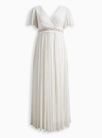 Maxi Mesh Empire Waist Gown