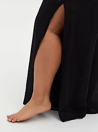 Crepe Side Slit Beach Pant
