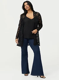 Fit & Flare Lace Kimono