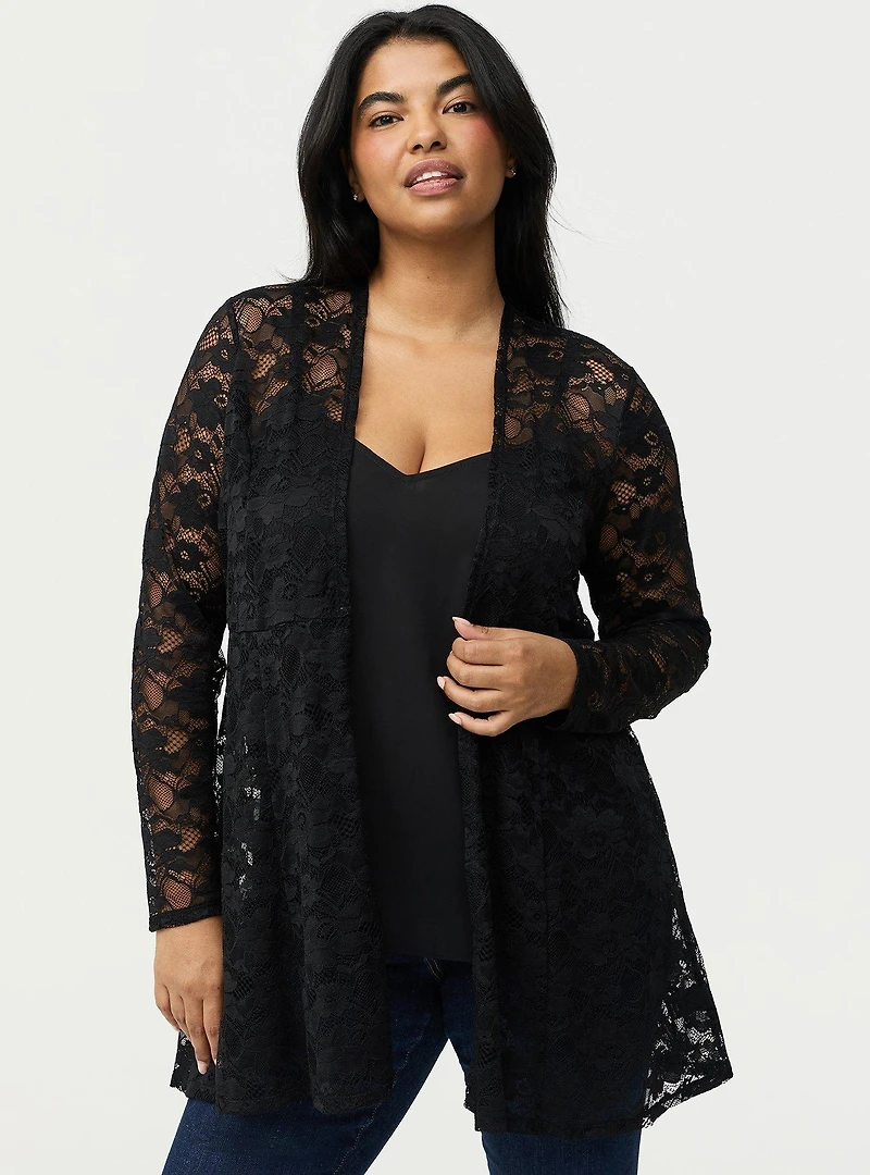 Fit & Flare Lace Kimono