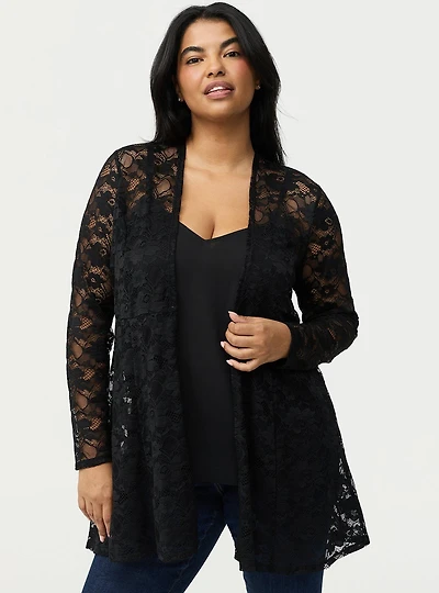 Fit & Flare Lace Kimono