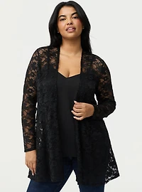 Fit & Flare Lace Kimono