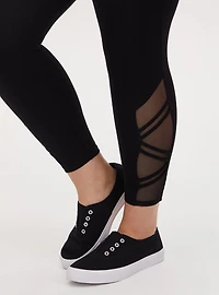 Crop Signature Mesh Inset Legging
