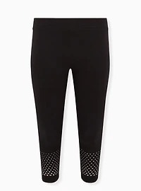 Crop Laser Cut Hem Legging