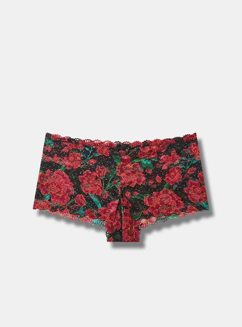 Lace Mid-Rise Cheeky Panty