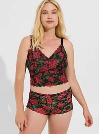 Lace Mid-Rise Cheeky Panty