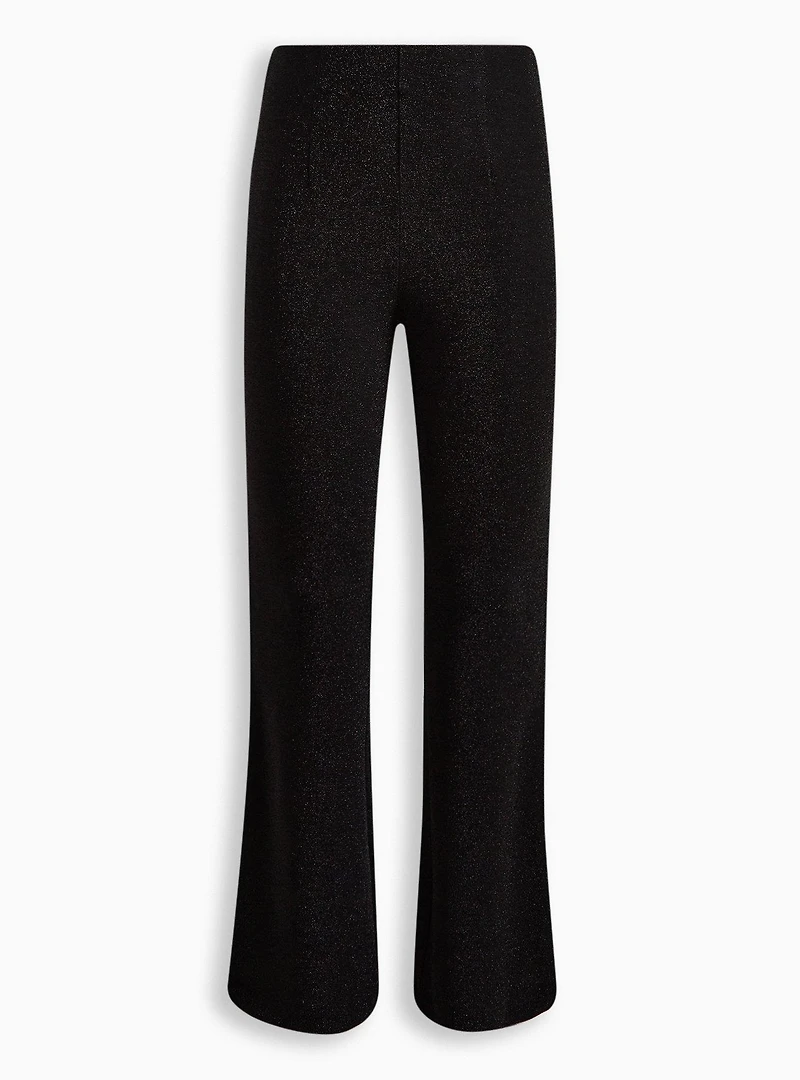 Pull-On Flare Stretch Lurex High-Rise Pant