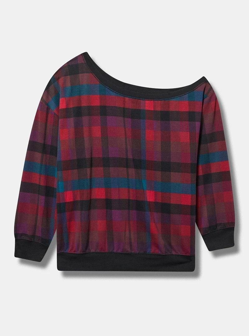 Off-Shoulder Light Weight French Terry Sweatshirt