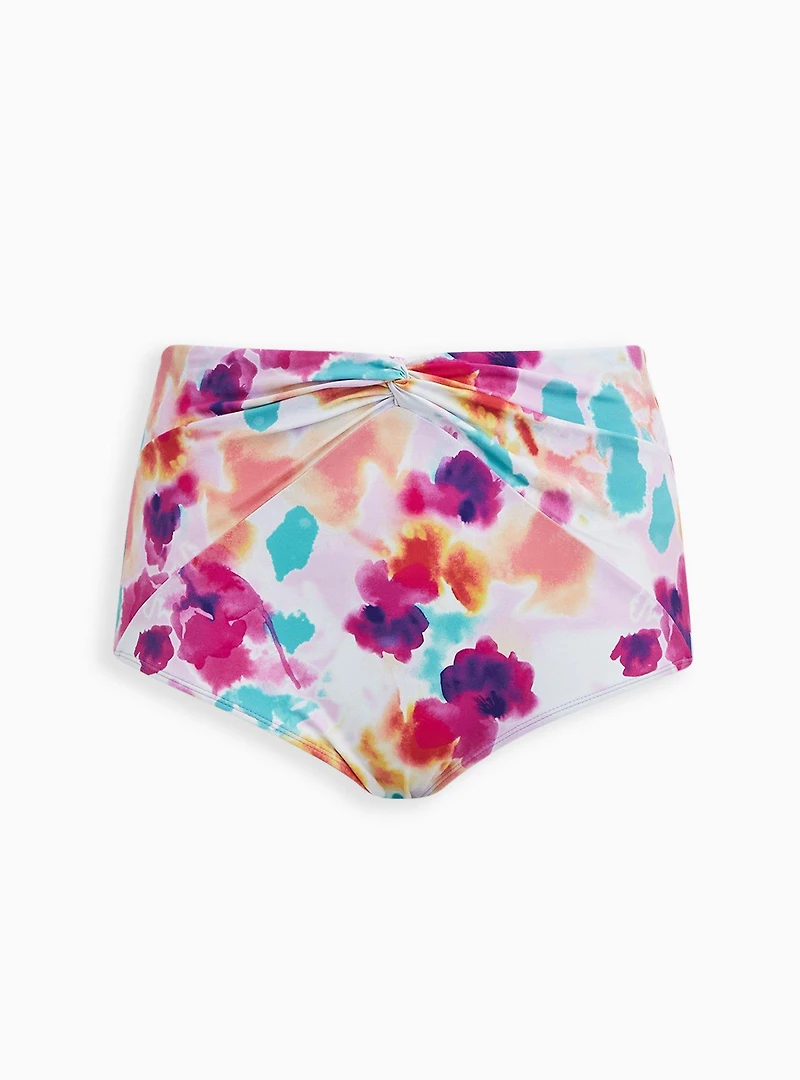High-Rise Knot Front Swim Bottom