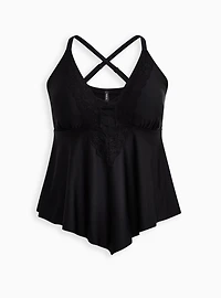 Crochet Lattice Wireless Tankini Top