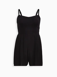 Black Ponte Bustier Romper