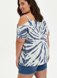 One Shoulder Tee - Def Leppard Black Wash
