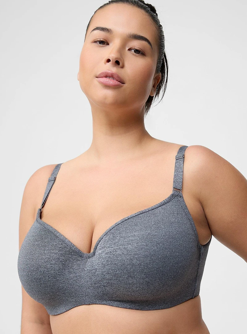 Balconette Lightly Lined Heathered Bra