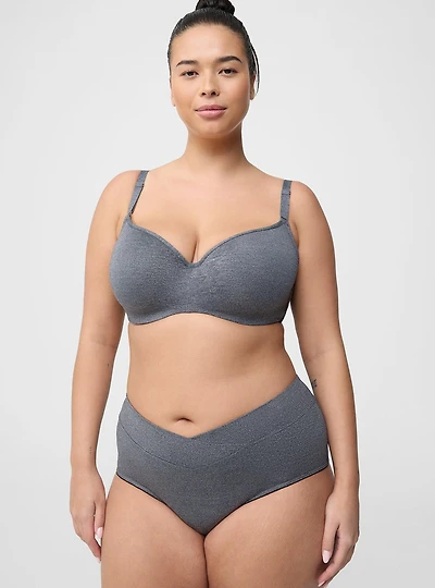 Balconette Lightly Lined Heathered Bra